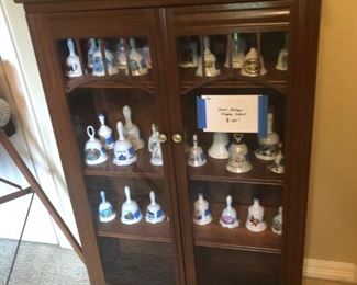 Display case and part of the bell collection