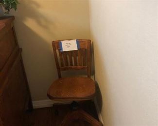 old oak office chair