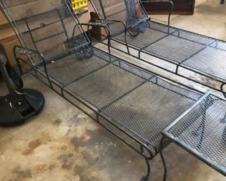 vintage wrought iron patio furniture by Woodward