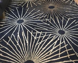 Black starburst rug $100