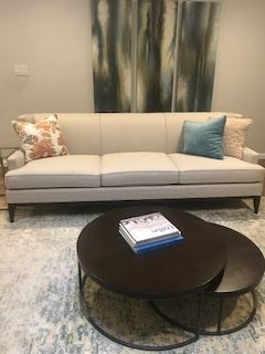 Mitchell Gold White linen sofa from $1200