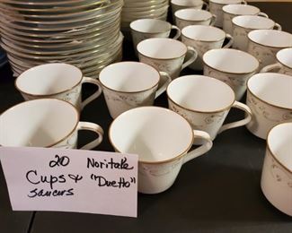 Noritake "Duetto" Cups and Saucers