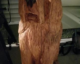 Hand-carved wooden St. Bernard.  $100