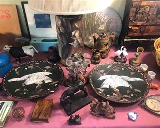 Pair of cloisonne chargers