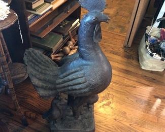 Very large Benin bronze rooster