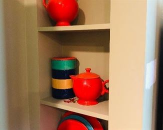 Some of the around 150 pieces of Fiestaware
