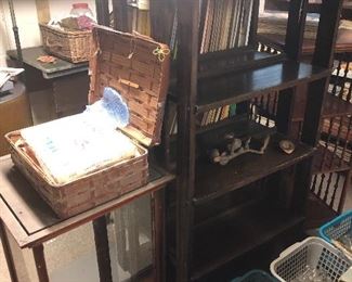 Many antique display cases