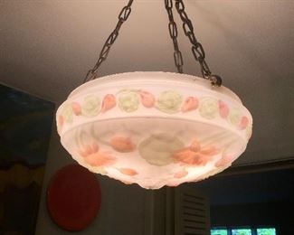 Antique hanging fixture with rim chips