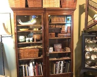 2 piece tall display cabinet