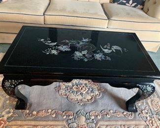 Black Lacquered with inlay Chinese Coffee Table