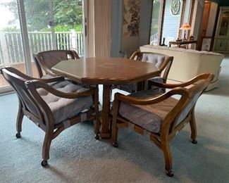 5 piece octagon game table