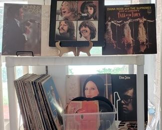 Vinyl albums, records, 45s and 33s