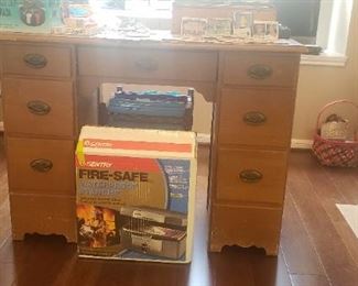 small desk, fire safe