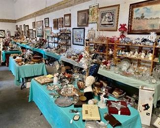 TONS OF GLASSWARE FENTON, STEUBEN, WATERFORD, DUNCAN MILLER AND MORE!