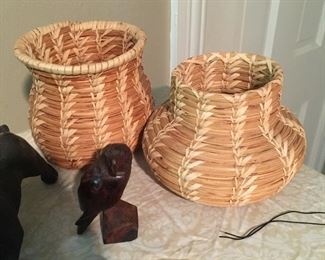 native american woven baskets from "upstate somewhere"