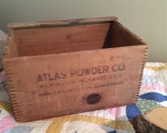 antique Atlas powder Co wooden crate...should have more of these coming out of the shed out back soon