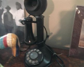 antique candlestick phone