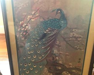 Peacock Lithograph Chiu Weng wants to impress you with its beauty!