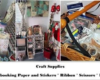 Crafting Craft Supplies: General - Scrapbooking, Craft Paper, Stickers (100s and 100s), Ribbon and more