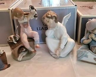 Lladro Figurines: My Favorite Place - Angel Dreaming - Under the Big Top - Pick of the Litter