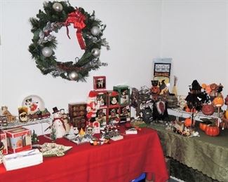 Christmas decor and collectibles.  Halloween Decor and Collectibles