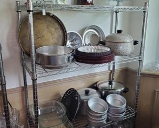 Cake pans, molds, spring form pans, tart pans, crocks and trays
