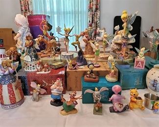 Disney Collections, Jim Shore:  Peter Pan, Tinkerbell, Jimney Cricket, Alice in Wonderland, Winnie the Pooh, Lion King, Toy Story 