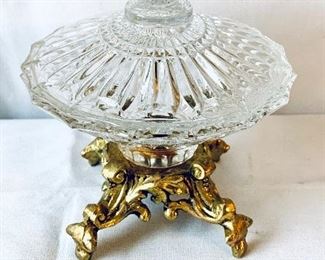 SMALL GLASS CANDY DISH  7”T
$ 45