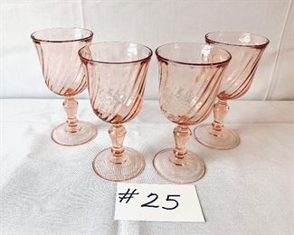 4 PINK GLASSES 6”t
$ 18 set 