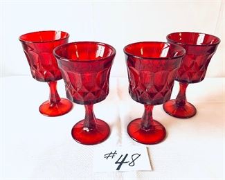 4  RED GLASSES 6.5”T  $ 20