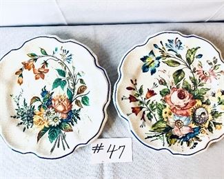 PAIR OF RESIN PLATES 10” w $ 16