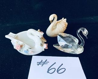 LOT OF 3 swans 2.5-4.5”L
$ 18