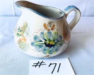 Hand painted small pitcher Portugal 
4-4.5 “ T.   $ 22