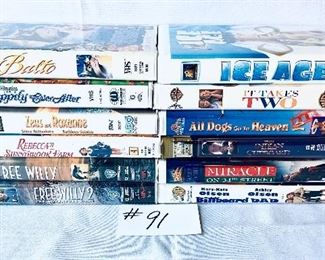 Lot of 10 VHS CHILDREN’S MOVIES 
$40