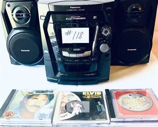 Panasonic CD STEREO SYSTEM  & 20 CDS 
12” t     $ 165