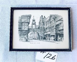 Art. THE EAST GATE. / Chester 
10.5 w x 7.5 t $49