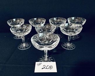 Circa 1957  8 GORHAM ROSEWOOD SHERBET/ CHAMPAGNE GLASSES
Set$ 150