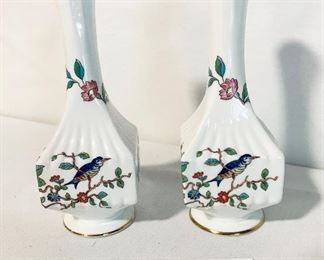 Pair of AYNSLEY  Bud Vases 7 “ t.  
$ 35