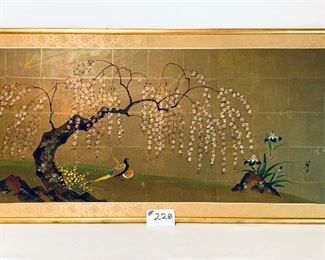 ORIENTAL HAND PAINTED ART 48w x 24t  $195