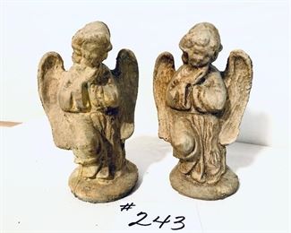 2 POTTERY ANGELS 8”t   Pair $30
