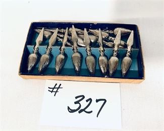 Set of 14 -2 1/2 inch -vintage silver plate corn holders $42