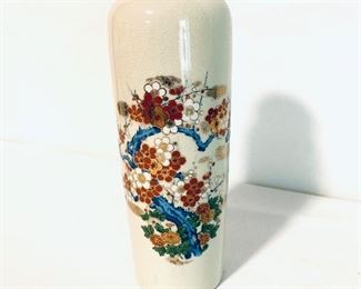 9 1/2 inches Art Mark Japan crackled floral vase $15