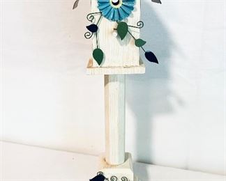 15 1/2 inch tall birdhouse decorative $15
