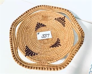 Charleston South Carolina sweet grass footed basket/ bowl 16 inches wide      $100