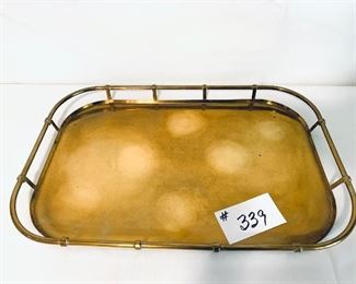 19” LONG brass tray ( two bracket loose) 
$20