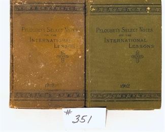 PELOUBETS Select notes on the international lesson 1909 and 1912 $35