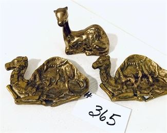Set of three brass camels $30