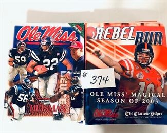 Lot of 17 OLE MISS media guides 1975- 2003 $95