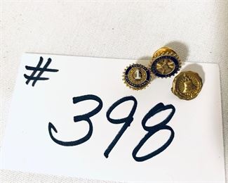Three lapel pins 2 Rotary club 1 bell system pin 10 karat gold filled   $20