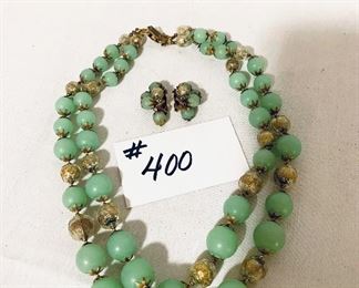 Vintage necklace and earring set $45